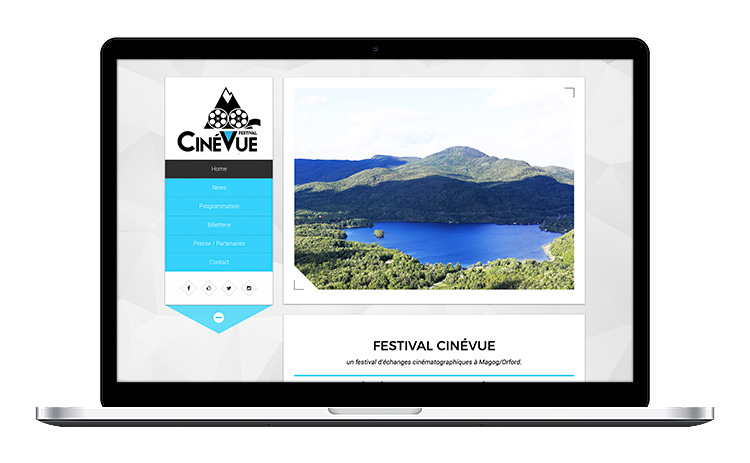 Création site internet festival CinéVue Magog / Orford / Quebec Création site internet festival CinéVue Magog / Orford / Quebec